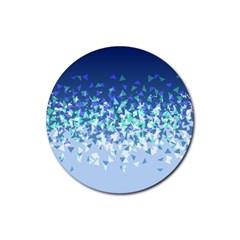 Blue Disintegrate Rubber Round Coaster (4 Pack)  by jumpercat