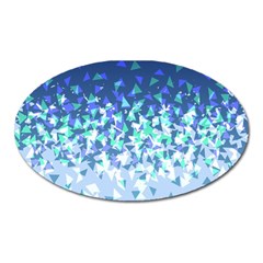 Blue Disintegrate Oval Magnet by jumpercat