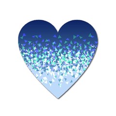 Blue Disintegrate Heart Magnet by jumpercat