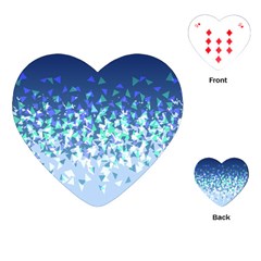 Blue Disintegrate Playing Cards (heart)  by jumpercat