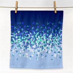 Blue Disintegrate Face Towel by jumpercat