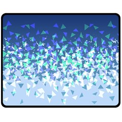 Blue Disintegrate Fleece Blanket (medium)  by jumpercat