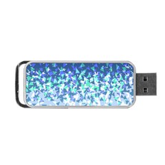 Blue Disintegrate Portable Usb Flash (one Side) by jumpercat