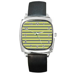 Color Line 3 Square Metal Watch by jumpercat