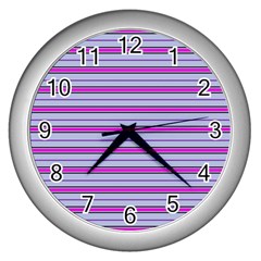 Color Line 4 Wall Clocks (silver)  by jumpercat