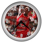 Michael Jordan Wall Clocks (Silver)  Front