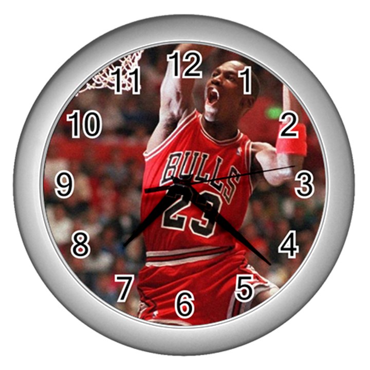 Michael Jordan Wall Clocks (Silver) 