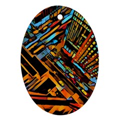 City Scape Ornament (oval) by NouveauDesign