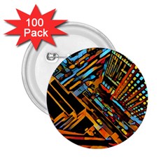 City Scape 2 25  Buttons (100 Pack)  by NouveauDesign