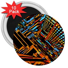 City Scape 3  Magnets (10 Pack)  by NouveauDesign