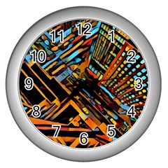 City Scape Wall Clocks (silver)  by NouveauDesign