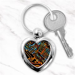 City Scape Key Chains (heart)  by NouveauDesign