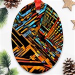 city scape Oval Ornament (Two Sides) Front