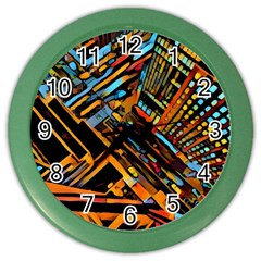 City Scape Color Wall Clocks by NouveauDesign