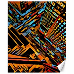 City Scape Canvas 11  X 14   by NouveauDesign