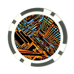 City Scape Poker Chip Card Guard by NouveauDesign