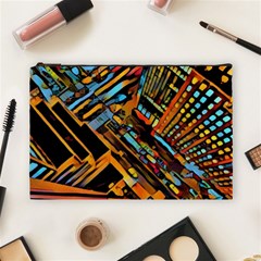 City Scape Cosmetic Bag (large)  by NouveauDesign