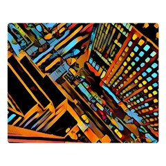 City Scape Double Sided Flano Blanket (large)  by NouveauDesign