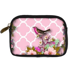 Shabby Chic,floral,bird,pink,collage Digital Camera Cases by NouveauDesign