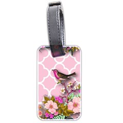 Shabby Chic,floral,bird,pink,collage Luggage Tags (two Sides) by NouveauDesign