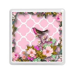 Shabby Chic,floral,bird,pink,collage Memory Card Reader (square)  by NouveauDesign