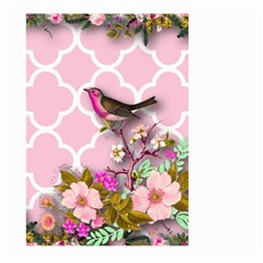 Shabby Chic,floral,bird,pink,collage Large Garden Flag (two Sides) by NouveauDesign