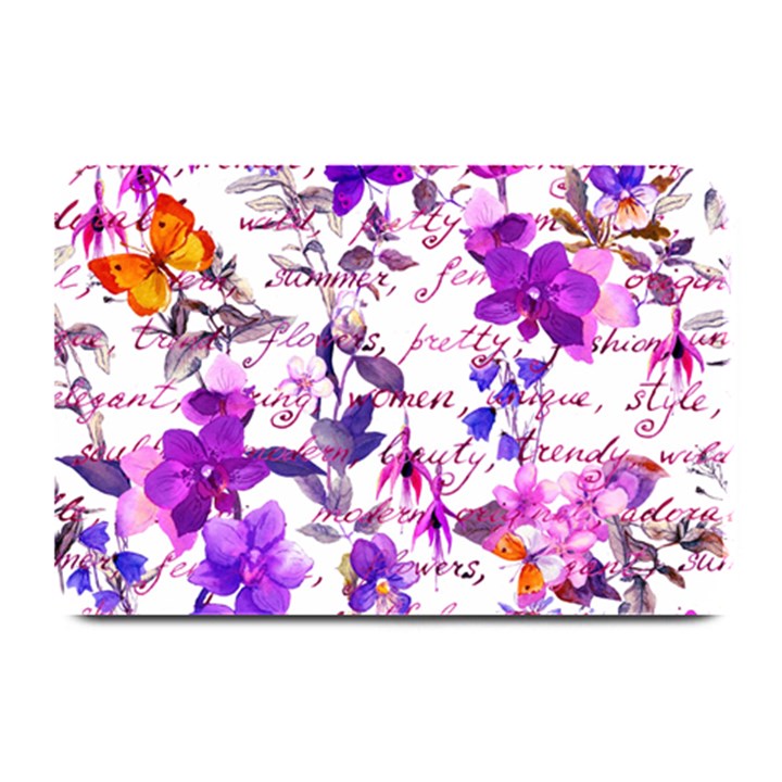 ultra violet,shabby chic,flowers,floral,vintage,typography,beautiful.feminine,girly,pink,purple Plate Mats