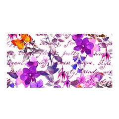 Ultra Violet,shabby Chic,flowers,floral,vintage,typography,beautiful Feminine,girly,pink,purple Satin Wrap by NouveauDesign