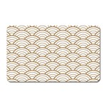 gold,white,art deco,vintage,shell pattern,asian pattern,elegant,chic,beautiful Magnet (Rectangular) Front