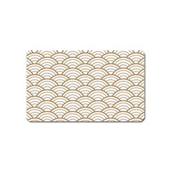 Gold,white,art Deco,vintage,shell Pattern,asian Pattern,elegant,chic,beautiful Magnet (name Card) by NouveauDesign