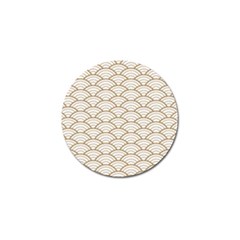 Gold,white,art Deco,vintage,shell Pattern,asian Pattern,elegant,chic,beautiful Golf Ball Marker by NouveauDesign