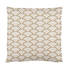 Gold,white,art Deco,vintage,shell Pattern,asian Pattern,elegant,chic,beautiful Standard Cushion Case (two Sides) by NouveauDesign