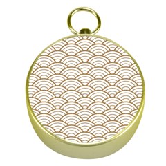 Gold,white,art Deco,vintage,shell Pattern,asian Pattern,elegant,chic,beautiful Gold Compasses by NouveauDesign