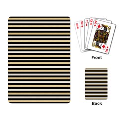 Black And Gold Stripes Playing Card by jumpercat