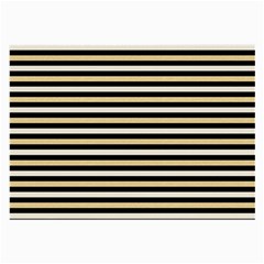 Black And Gold Stripes Large Glasses Cloth (2-side) by jumpercat