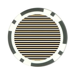 Black And Gold Stripes Poker Chip Card Guard by jumpercat