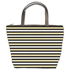 Black And Gold Stripes Bucket Bags by jumpercat