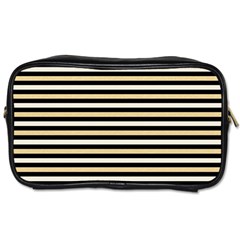 Black And Gold Stripes Toiletries Bags by jumpercat