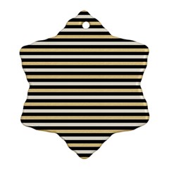 Black And Gold Stripes Ornament (snowflake) by jumpercat