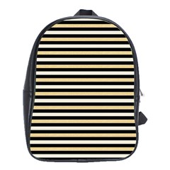 Black And Gold Stripes School Bag (xl) by jumpercat