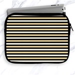 Black And Gold Stripes Apple iPad 2/3/4 Zipper Cases Front