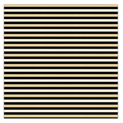 Black And Gold Stripes Large Satin Scarf (square) by jumpercat