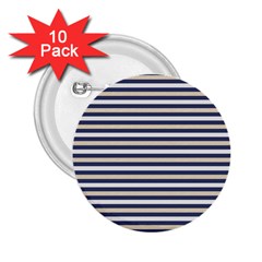 Royal Gold Classic Stripes 2 25  Buttons (10 Pack)  by jumpercat