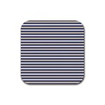 Royal Gold Classic Stripes Rubber Coaster (Square)  Front