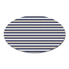 Royal Gold Classic Stripes Oval Magnet by jumpercat