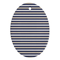 Royal Gold Classic Stripes Oval Ornament (two Sides) by jumpercat