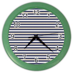 Royal Gold Classic Stripes Color Wall Clocks by jumpercat