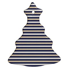 Royal Gold Classic Stripes Christmas Tree Ornament (two Sides) by jumpercat