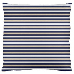 Royal Gold Classic Stripes Large Cushion Case (one Side) by jumpercat