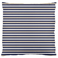 Royal Gold Classic Stripes Large Flano Cushion Case (two Sides) by jumpercat